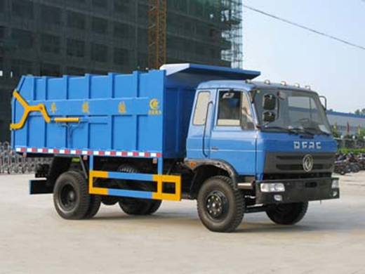 東風(fēng)145對(duì)接式<a href=http://www.honits.com/ljc target=_blank class=infotextkey>垃圾車(chē)</a>出廠圖片